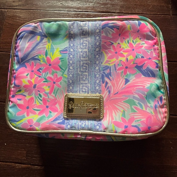 Lilly Pulitzer Floral Lunch Box - Pink, Blue, Green - Picture 1 of 4